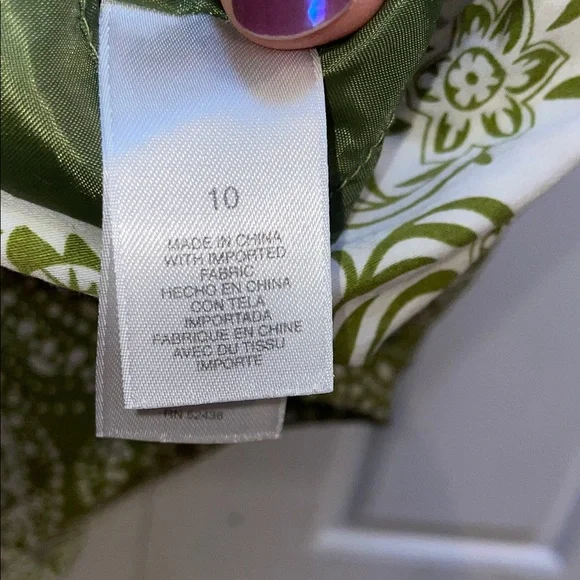 Liz Claiborne Green Patterned Midi Dress - Picture 6 of 10